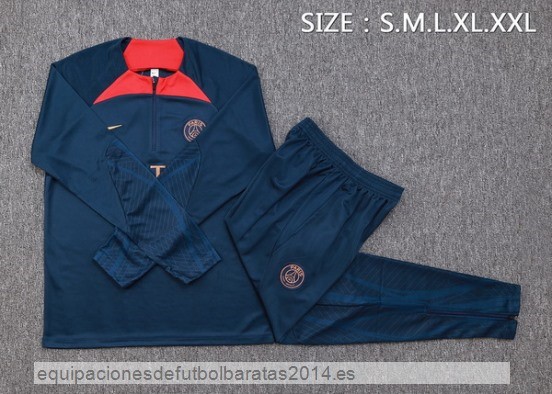 Nuevo Conjunto Completo Sudadera Entrenamiento Paris Saint Germain 23/24 Azul I Marino Rojo Baratas